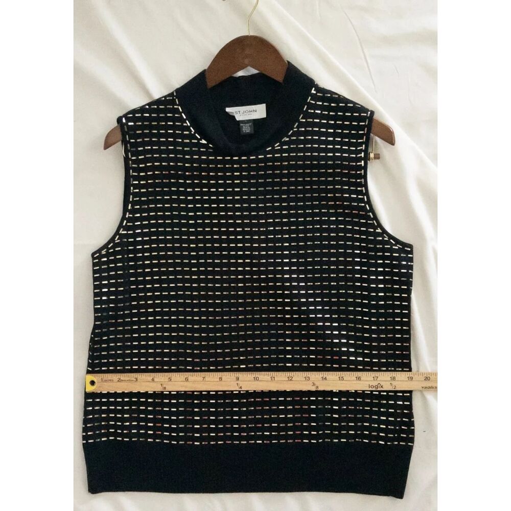 St. John Evening — Tank top | Wool blend Made in Mexico Knitted in USA · Sz L - Picture 5 of 9